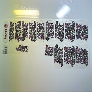 Floral French Tip Jamberry Wrap Dancing Lilacs - Partial Sheet